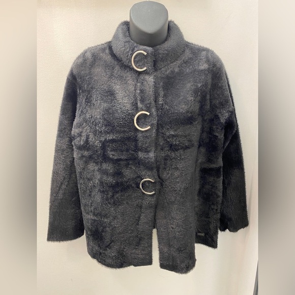 PICADILLY BLACK EMBELLISHED CLOSURE SHORT JACKET Size Small NWT - Picture 6 of 7